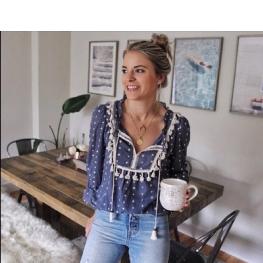 Anthropologie boho peasant top by Maeve - Picture 4 of 9